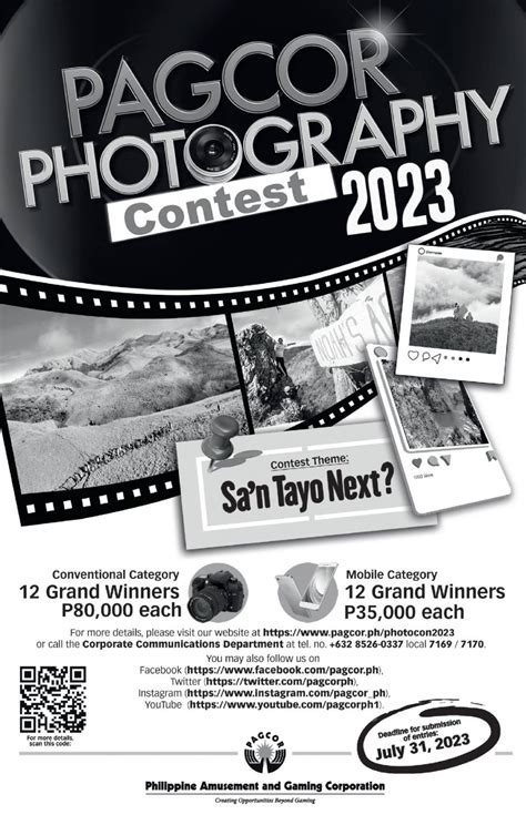 pagcor photography contest 2023|PAGCOR is now accepting entries for its Photo Contest 2023.